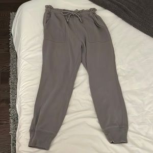 Abercrombie & Fitch Grey Ruffle Waisted Joggers Large